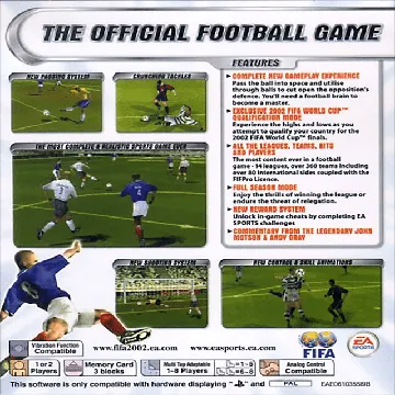 FIFA Football 2002 (EU) box cover back